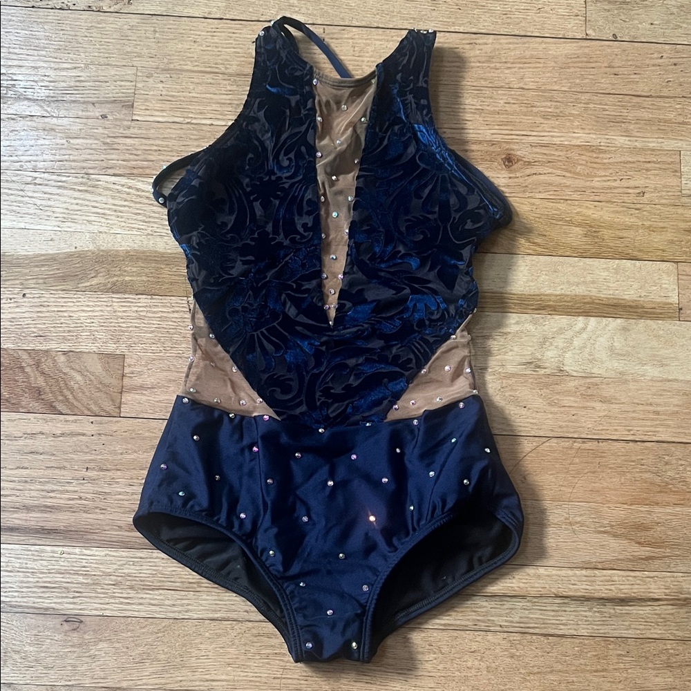 Elegant Black Velvet Women's Bodysuit